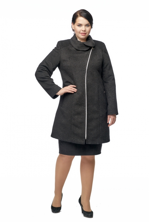 Женское пальто из текстиля с воротником 8002726