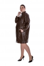 Женское кожаное пальто из натуральной кожи с воротником 8011604-2