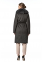 Женское пальто из текстиля с воротником, отделка песец 8016821-3