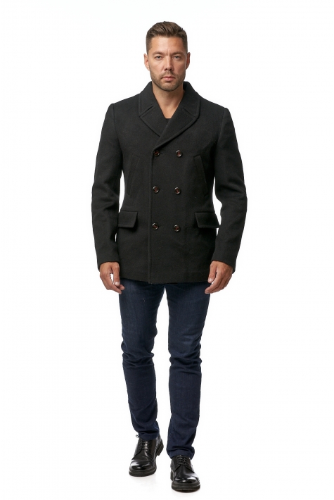 Мужское пальто из текстиля с воротником 8017943