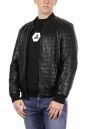 Мужская кожаная куртка из эко-кожи с воротником 8018369-2