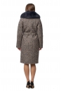 Женское пальто из текстиля с воротником, отделка песец 8019103-3