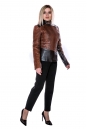 Женская кожаная куртка из натуральной кожи питона с воротником 8020519-2