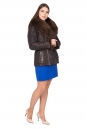 Куртка женская из текстиля с воротником, отделка енот 8021631-2