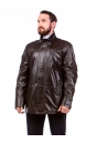 Мужская кожаная куртка из натуральной кожи с воротником 8023557